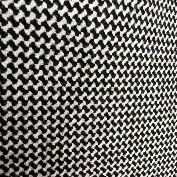 dibari Wool Blend Black White Tweed Over the Knee Pleated Hem Midi Skirt Sz 6 - Picture 11 of 13